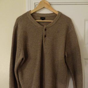 J. Crew 100% Lambswool Henley (M)